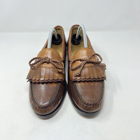Allen Edmonds Woodstock Men’s Sz 10.5 A Brown Leather Kiltie Loafers Dress Shoes main image 12